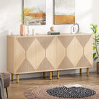 Buffet de rangement blanc de 58 pouces