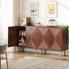Buffet de rangement blanc de 58 pouces