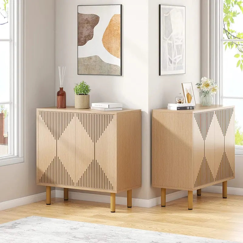 Buffet de rangement blanc de 58 pouces