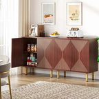 Buffet de rangement blanc de 58 pouces