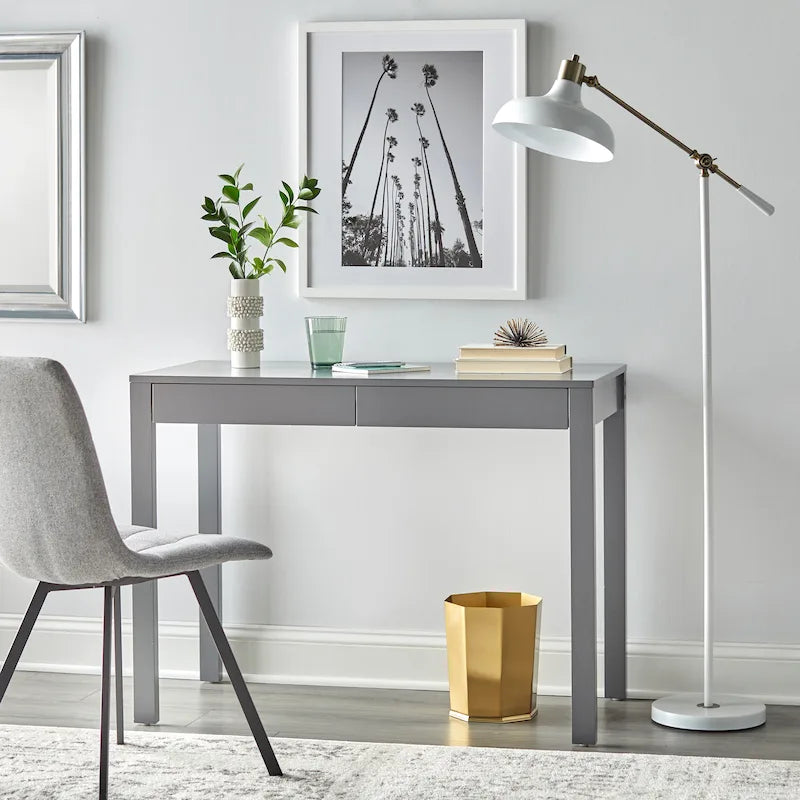 Bureau moderne multicolore avec 2 tiroirs, pour une personne