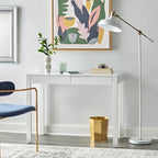 Bureau moderne multicolore avec 2 tiroirs, pour une personne
