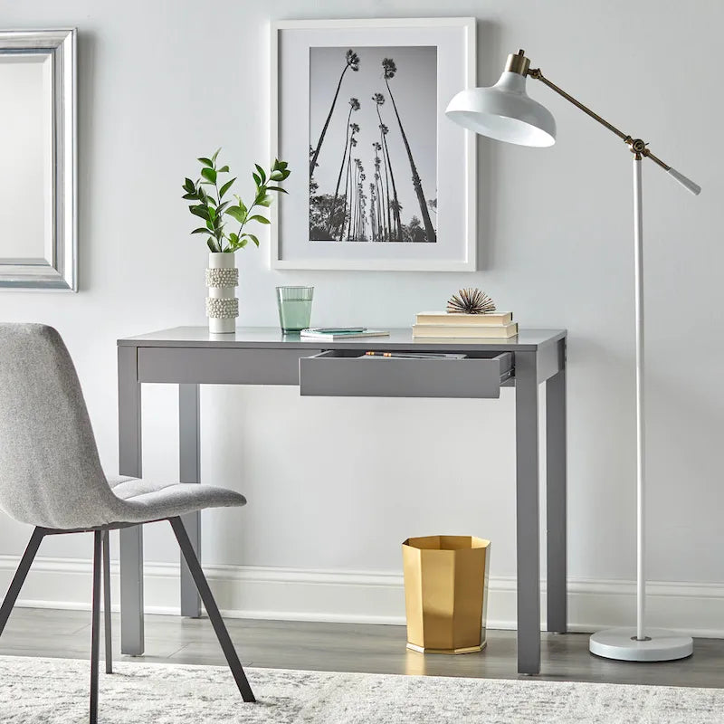 Bureau moderne multicolore avec 2 tiroirs, pour une personne