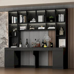 90.6W Spacious Double Desk Workstation w/Ample Storage for Two Table