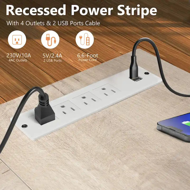 Bureau d'ordinateur en forme de L avec station de charge, bureau d'angle réversible pour PC avec tiroir