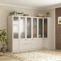 Armoire Modulable Moderne à Portes en Verre : Solution de Rangement pour Placard