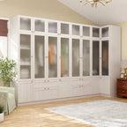 Armoire Modulable Moderne à Portes en Verre : Solution de Rangement pour Placard
