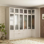 Armoire Modulable Moderne à Portes en Verre : Solution de Rangement pour Placard