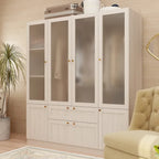 Armoire Modulable Moderne à Portes en Verre : Solution de Rangement pour Placard