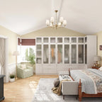 Armoire Modulable Moderne à Portes en Verre : Solution de Rangement pour Placard