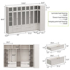 Armoire Modulable Moderne à Portes en Verre : Solution de Rangement pour Placard