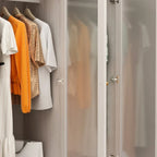 Armoire Modulable Moderne à Portes en Verre : Solution de Rangement pour Placard