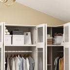 Armoire Modulable Moderne à Portes en Verre : Solution de Rangement pour Placard