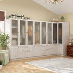 Armoire Modulable Moderne à Portes en Verre : Solution de Rangement pour Placard