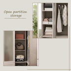 Armoire Modulable Moderne à Portes en Verre : Solution de Rangement pour Placard