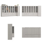 Armoire Modulable Moderne à Portes en Verre : Solution de Rangement pour Placard