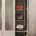 Armoire Modulable Moderne à Portes en Verre : Solution de Rangement pour Placard