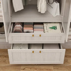 Armoire Modulable Moderne à Portes en Verre : Solution de Rangement pour Placard