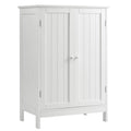 Meuble de rangement de salle de bain à double porte Meuble à chaussures en bois sur pied