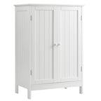 Meuble de rangement de salle de bain à double porte Meuble à chaussures en bois sur pied
