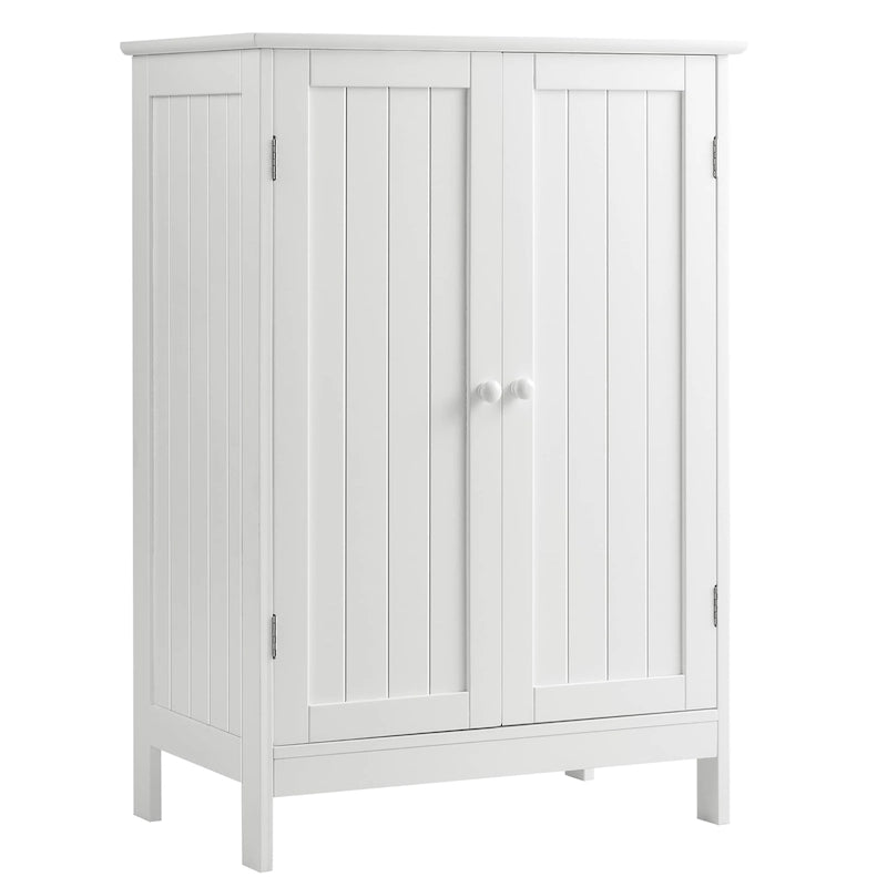 Meuble de rangement de salle de bain à double porte Meuble à chaussures en bois sur pied