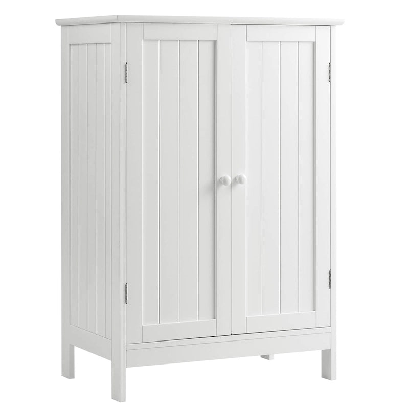Meuble de rangement de salle de bain à double porte Meuble à chaussures en bois sur pied