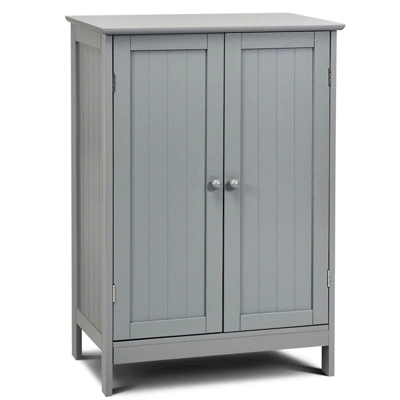 Meuble de rangement de salle de bain à double porte Meuble à chaussures en bois sur pied