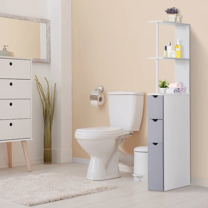 Meuble de rangement haut de salle de bain – 6 l x 13 P x 55,25 H