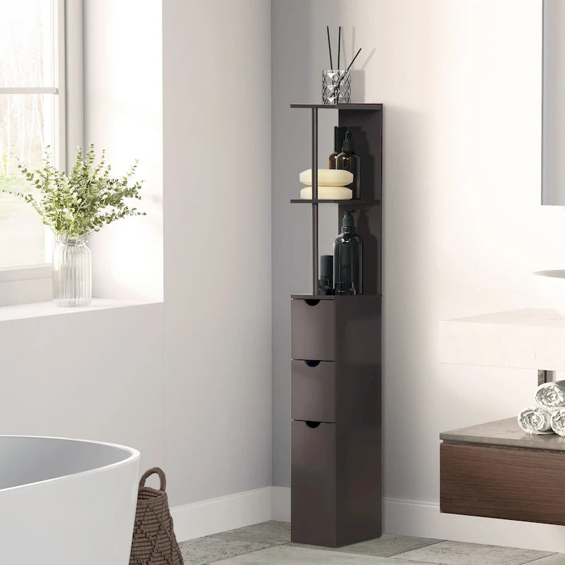 Meuble de rangement haut de salle de bain – 6 l x 13 P x 55,25 H