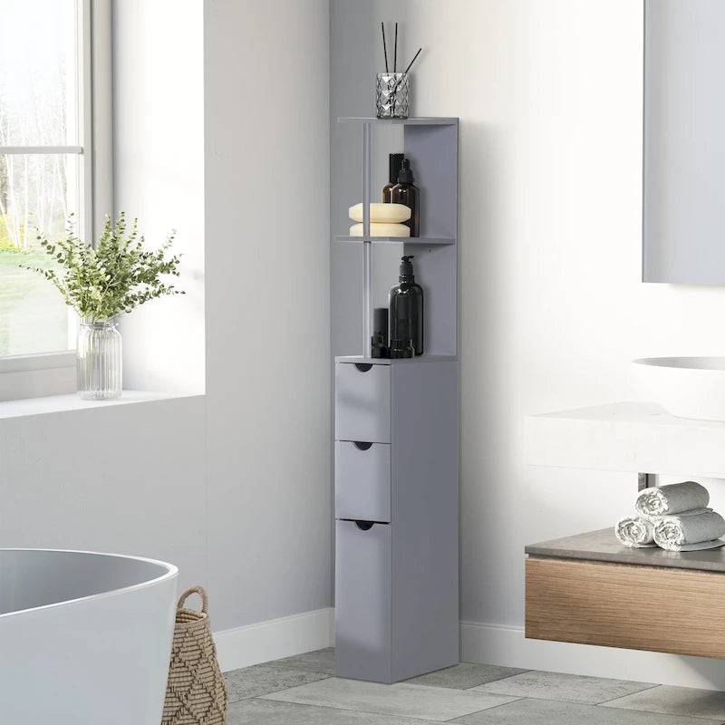Meuble de rangement haut de salle de bain – 6 l x 13 P x 55,25 H