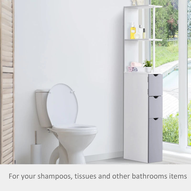 Meuble de rangement haut de salle de bain – 6 l x 13 P x 55,25 H