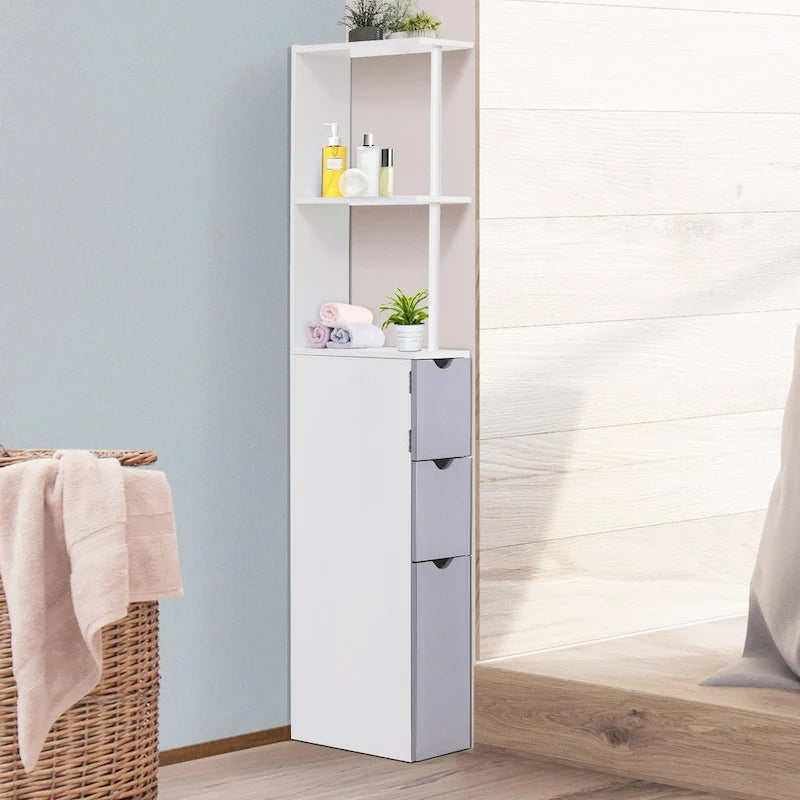 Meuble de rangement haut de salle de bain – 6 l x 13 P x 55,25 H