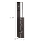 Meuble de rangement haut de salle de bain – 6 l x 13 P x 55,25 H