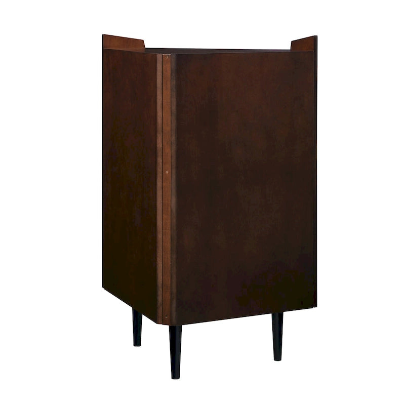 Meuble Bar d'Angle Géométrique en Tabac Foncé