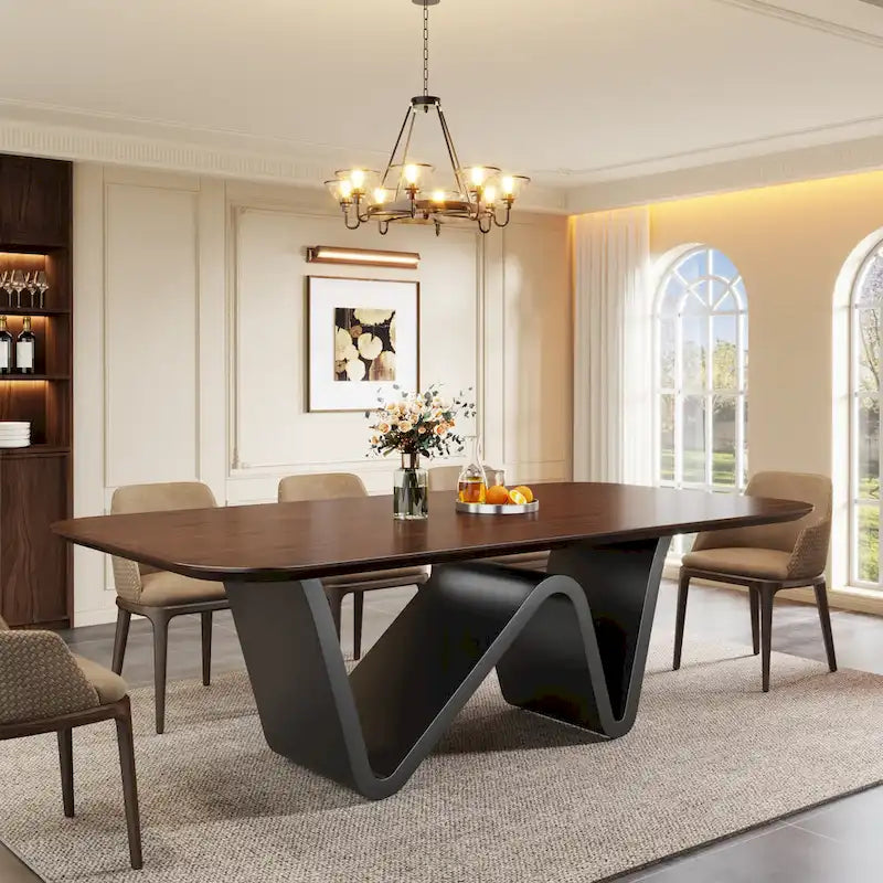 79 Table à manger moderne pour 8 personnes, rectangulaire, de luxe, blanche et dorée, avec plateau en pierre frittée