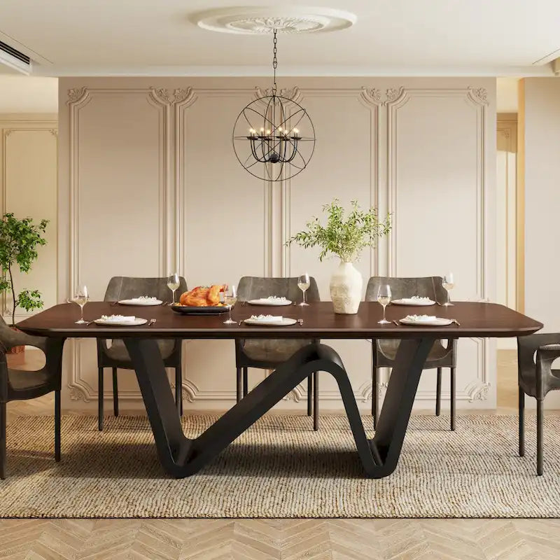 79 Table à manger moderne pour 8 personnes, rectangulaire, de luxe, blanche et dorée, avec plateau en pierre frittée
