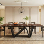 79 Table à manger moderne pour 8 personnes, rectangulaire, de luxe, blanche et dorée, avec plateau en pierre frittée