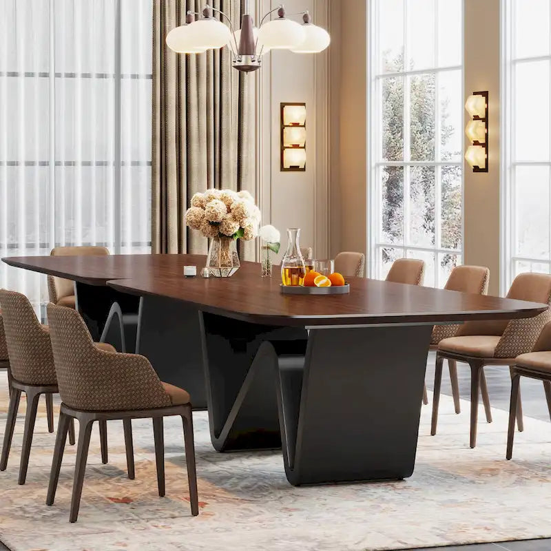 79 Table à manger moderne pour 8 personnes, rectangulaire, de luxe, blanche et dorée, avec plateau en pierre frittée