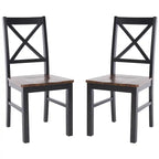 Chaise de salle à manger blanc/naturel - 17,5 L x 19,5 P x 37 H