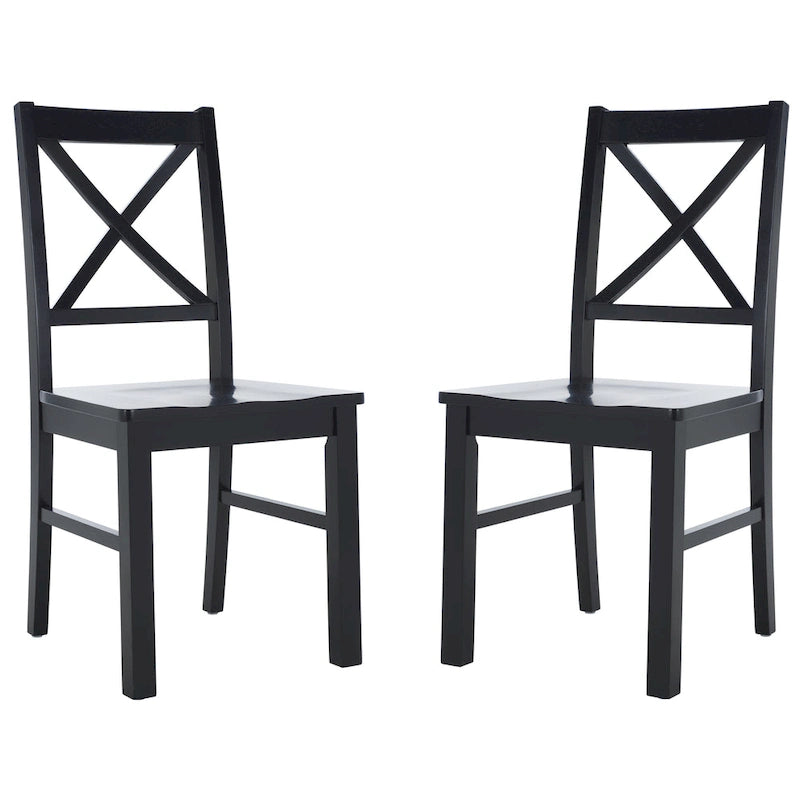 Chaise de salle à manger blanc/naturel - 17,5 L x 19,5 P x 37 H