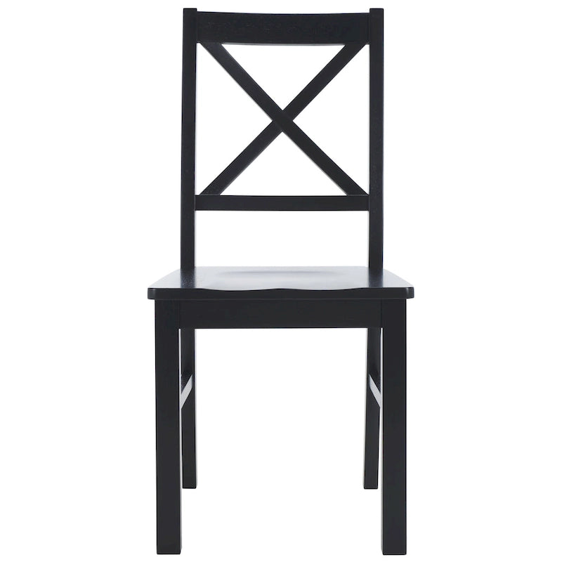 Chaise de salle à manger blanc/naturel - 17,5 L x 19,5 P x 37 H