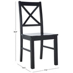 Chaise de salle à manger blanc/naturel - 17,5 L x 19,5 P x 37 H