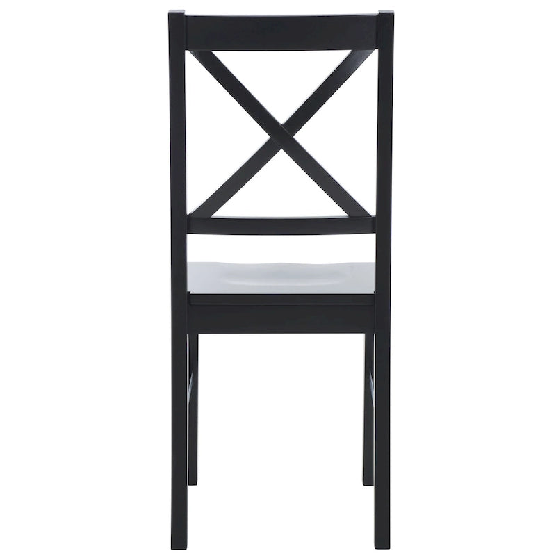 Chaise de salle à manger blanc/naturel - 17,5 L x 19,5 P x 37 H