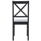 Chaise de salle à manger blanc/naturel - 17,5 L x 19,5 P x 37 H