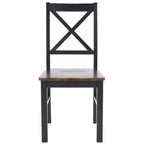 Chaise de salle à manger blanc/naturel - 17,5 L x 19,5 P x 37 H