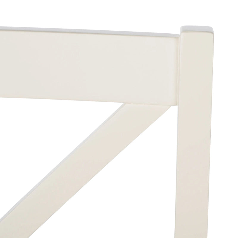 Chaise de salle à manger blanc/naturel - 17,5 L x 19,5 P x 37 H