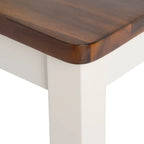 Chaise de salle à manger blanc/naturel - 17,5 L x 19,5 P x 37 H