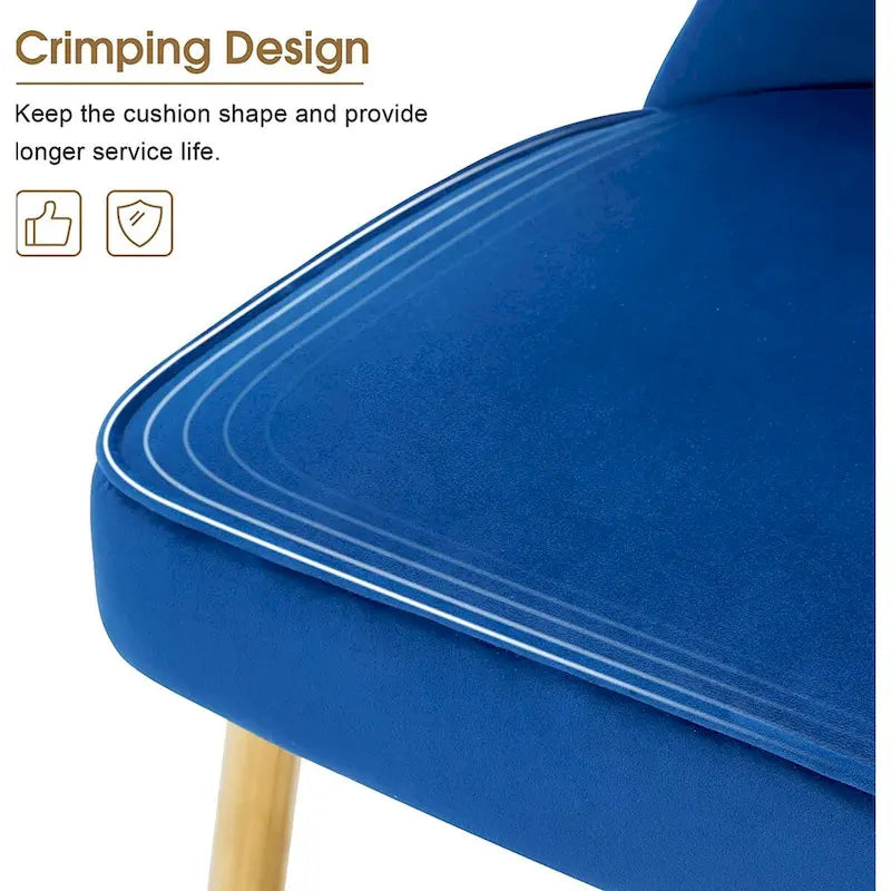 Lot de 2 chaises de salon capitonnées à dossier boutonné