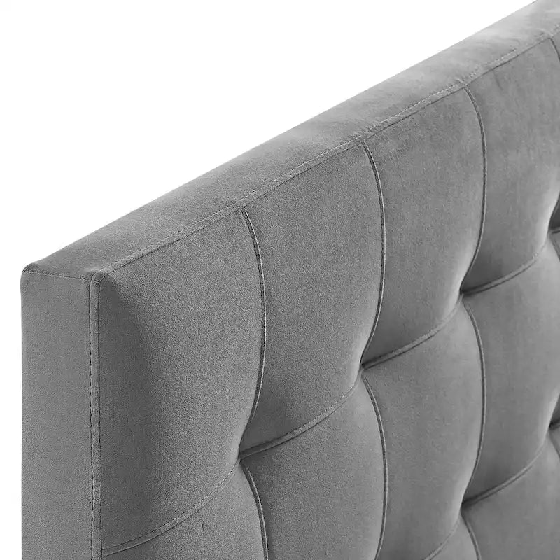 Tête de lit capitonnée en velours grand format