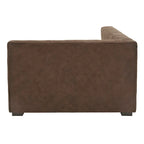Fauteuil lounge double en microfibre marron